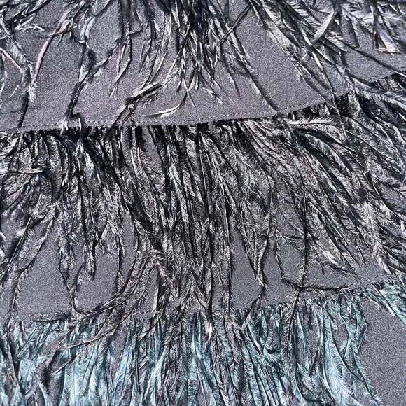 Gianni Bini Black Feather Mini Skirt - Picture 3 of 4